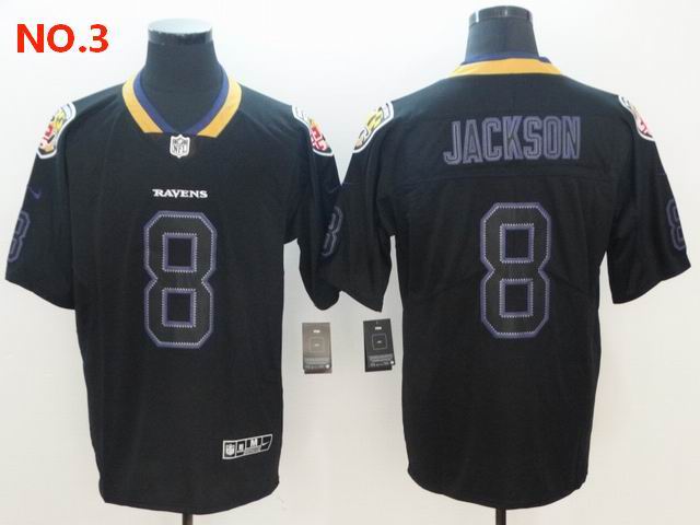 Men's Baltimore Ravens 8 Lamar Jackson Jesey NO.3;